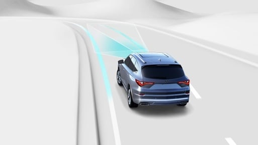 車道偏離主動修正系統(RDM)的AcuraWatch影像 車道偏離主動修正系統(RDM)的AcuraWatch影像