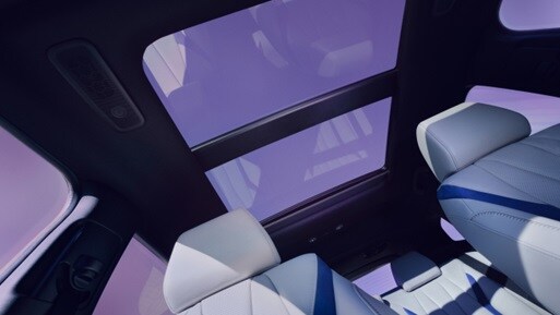 展示車款為Orchid色內裝的2026 Acura ADX A-Spec搭載先進組合，搭配全景天窗細節。
