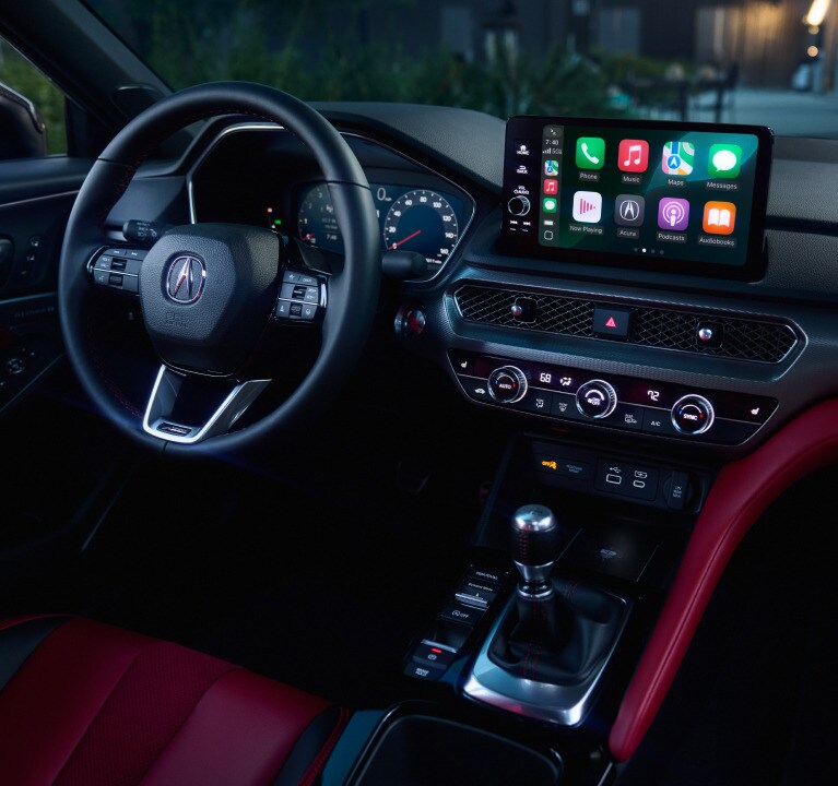 2026 Acura Integra紅色內裝車廂。
