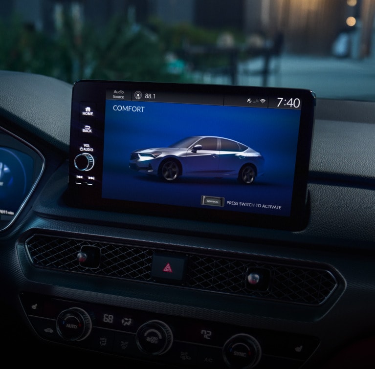 2026 Acura Integra整合行車動態系統，舒適模式。