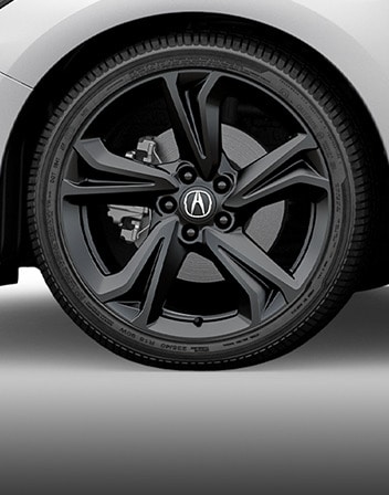 2026 Acura Integra 19吋Matte Black色輪圈配件。