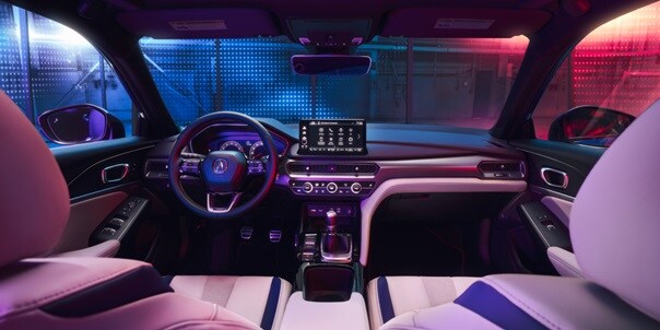 2026 Acura Integra A-Spec搭載科技組合與Orchid色內裝。 2026 Acura Integra A-Spec搭載科技組合與Orchid色內裝。