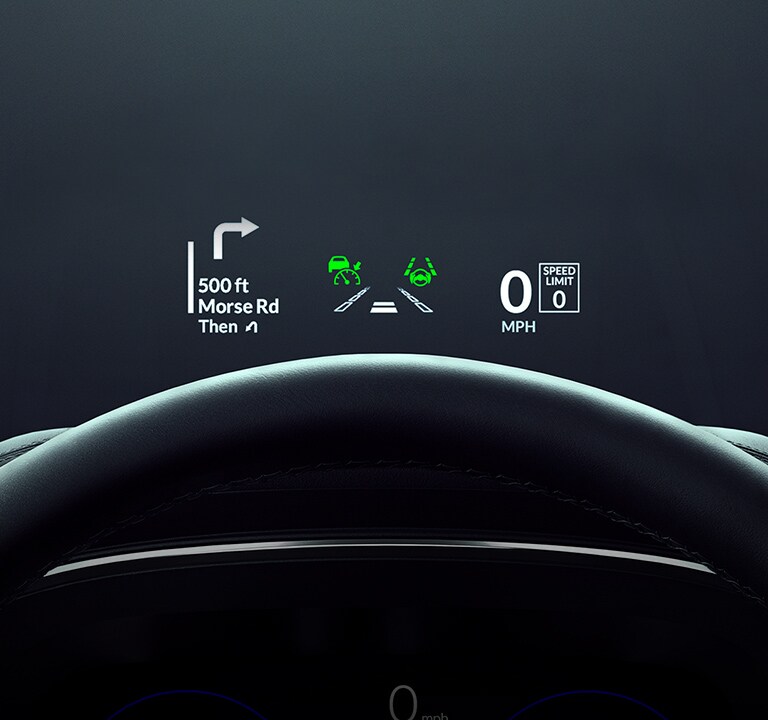 2022 Acura MDX抬頭顯示螢幕闔起