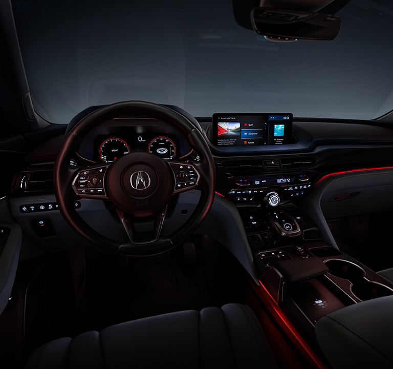 2022 Acura MDX先進組合Ebony色車廂與Autodromo環境照明燈