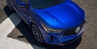 Apex Blue Pearl色Acura 2022 RDX鳥瞰視角照,展示頂級烤漆 Apex Blue Pearl色Acura 2022 RDX鳥瞰視角照,展示頂級烤漆
