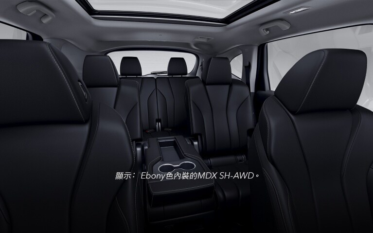 Ebony色內裝的2026 Acura MDX SH-AWD