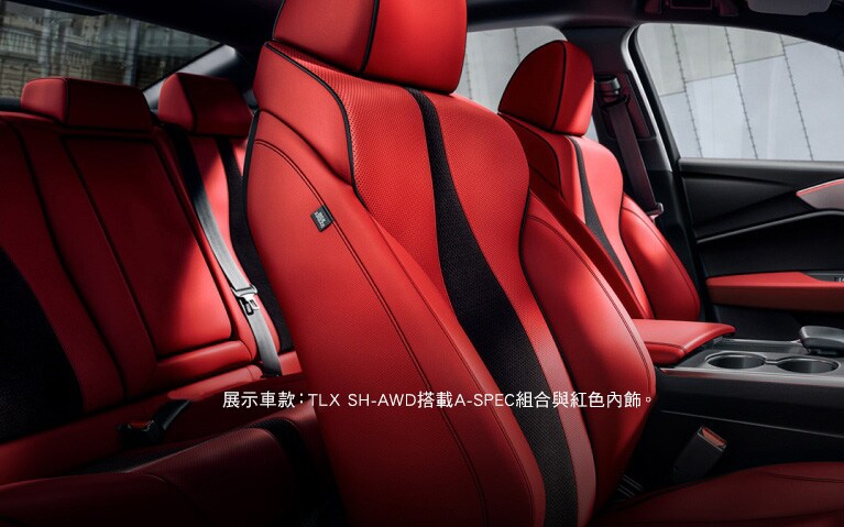 2025 Acura TLX A-Spec豪華紅色皮革內裝