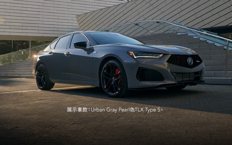 Urban Gray Pearl色2025 Acura TLX Type S的前方3/4視角